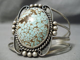 One Of Best Vintage Native American Navajo Domed #8 Turquoise Sterling Silver Bracelet Old-Nativo Arts