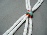 Dramatic Vintage Santo Domingo Royston Turquoise Necklace Native American Old-Nativo Arts