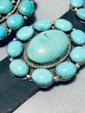 Russ Sam Vintage Native American Navajo Turquoise Sterling Silver Concho Belt-Nativo Arts