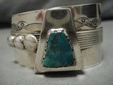 Important Andy Marion Vintage Native American Navajo Sterling Silver Turquoise Bracelet-Nativo Arts