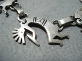 Amazing Vintage Navajo Sterling Silver Kokopelli Bracelet Native American Old-Nativo Arts