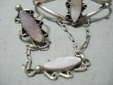 Exquisite Navajo Abalone Sterling Silver Slave Bracelet Native American-Nativo Arts