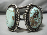 Museum Quality!! Vintage Native American Navajo Light Blue Turquoise Sterling Silver Bracelet-Nativo Arts