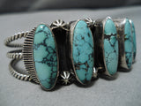 Museum Quality!! Vintage Native American Navajo Crow Springs Turquoise Sterling Silver Bracelet-Nativo Arts