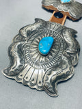 400 Grams Dan Martinez Vintage Native American Navajo Turquoise Sterling Silver Concho Belt Old-Nativo Arts