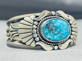 Important Iaca Winner Vintage Native American Navajo Turquoise Sterling Silver Bracelet-Nativo Arts