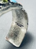 Fabulous Vintage Native American Navajo Turquoise Sterling Silver Bracelet Signed Lena Platero-Nativo Arts