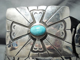 519 Gram Cross Vintage Native American Navajo Signed Turquoise Sterling Silver Concho Belt-Nativo Arts