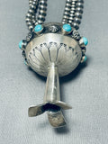 One Of The Most Unique Native American Navajo Turquoise Sterling Silver Bulb Necklace-Nativo Arts