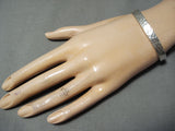 Hand Hammered Vintage Navajo Sterling Silver Bracelet Native American Old-Nativo Arts