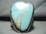 One Of The Biggest Best Bearr Bracelet Native American Navajo Turquoise Sterling Silver Bracelet-Nativo Arts