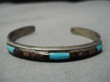 Amazing Vintage Navajo Turquoise Heishi Sterling Silver Native American Bracelet-Nativo Arts