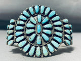 Important Authentc Larry Moses Vintage Native American Navajo Turquoise Sterling Silver Bracelet-Nativo Arts