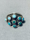 Wonderful Vintage Native American Navajo Turquoise Sterling Silver Ring-Nativo Arts