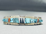 Beyond Intricate Vintage Native American Navajo Spiderweb Turquoise Sterling Silver Bracelet-Nativo Arts