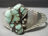 Opulent Vintage Native American Navajo Damale Turquoise Sterling Silver Bracelet Old-Nativo Arts
