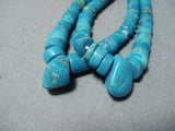 Marvelous Vintage Native American Navajo Turquoise Sterling Silver Necklace Old-Nativo Arts