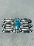One Of Best Artists Vintage Native American Navajo Perry Shorty Sterling Silver Turquoise Pin-Nativo Arts