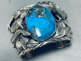 215 Gram Monster Lizard Native American Turquoise Sterling Silver Bracelet-Nativo Arts