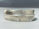 Important Rare Vintage Native American Navajo Ben Begaye White Buffalo Sterling Silver Bracelet-Nativo Arts