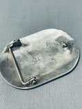 Stunning Vintage Native American Navajo Sterling Silver 2 Bears Huge Buckle-Nativo Arts