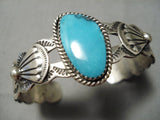 Astonishing Vintage Native American Navajo Carico Lake Turquoise Sterling Silver Bracelet-Nativo Arts