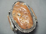 Biggest Best Vintage Native American Navajo Spiny Oyster Sterling Silver Bracelet Old-Nativo Arts