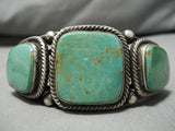 One Of Best Vintage Native American Navajo Martinez Royston Turquoise Sterling Silver Bracelet-Nativo Arts