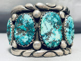 Native American 219 Gram Robert Bernice Leekya Vintage Navajo Sterling Silver Bracelet-Nativo Arts