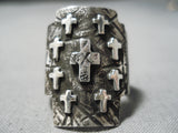 Marvelous Navajo Sterling Silver Crosses Ring Native American-Nativo Arts