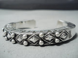 So Thick So Heavy Navajo Sterling Silver Native American Bracelet-Nativo Arts