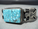 Important High Grade Albert Jake Native American Navajo Turquoise Sterling Silver Bracelet-Nativo Arts