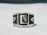 Magnificent Vintage Native American Navajo Sterling Silver Band Ring-Nativo Arts