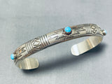Noteworthy Native American Navajo Sleeping Beauty Turquoise Sterling Silver Bracelet-Nativo Arts