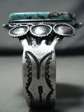 One Of The Best Vintage Native American Navajo #8 Turquoise Early Sterling Silver Bracelet-Nativo Arts