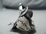 Tim Yazzie Navajo Sleeping Beauty Sterling Silver Saddle Ring Native American-Nativo Arts