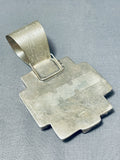 Huge Southwest Pink Sterling Silver Pendant-Nativo Arts