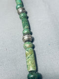 Best Vintage Native American Navajo Tubule Jade Sterling Silver Necklace-Nativo Arts