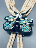 Native American One Of The Craziest Ever Vintage Santo Domingo Turquoise Necklace-Nativo Arts