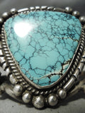 One Of The Best Vintage Native American Navajo Lone Mountain Turquoise Sterling Silver Bracelet-Nativo Arts