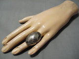 Important Vintage Native American Navajo Domed Sterling Silver Orville Tsinnie Ring-Nativo Arts
