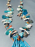 Native American 428 Gram Most Unique Vintage Santo Domingo Jacla Turquoise Necklace Old-Nativo Arts