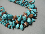 Incredible Vintage Navajo Turquoise Heishi Native American Necklace Old-Nativo Arts