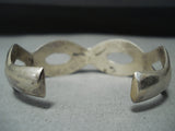 Marvelous Viintage Native American Navajo Sterling Silver Bracelet Signed-Nativo Arts