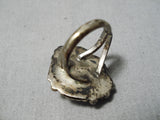 Magnificent Vintage Native American Navajo Turquoise Sterling Silver Ring Old-Nativo Arts