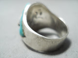 Important Vintage Native American Navajo Charles Loloma Student Turquoise Sterling Silver Ring-Nativo Arts