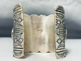 Best Yazzie Native American Navajo Towering Sterling Silver Heavy Bracelet-Nativo Arts