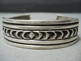 Sensational Vintage Navajo Sterling Silver Bracelet Native American Old-Nativo Arts
