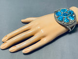 Unforgettable Vintage Native American Navajo Kingman Turquoise Sterling Silver Bracelet-Nativo Arts