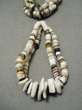 One Of The Finest Native American Navajo White Shell Heishi Jacla Necklace-Nativo Arts